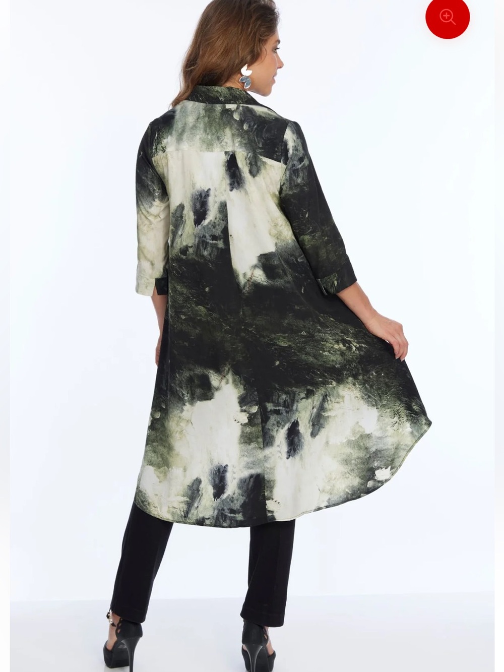 Lior Paris Hunter Green Dress/Duster - Picture 2 of 4